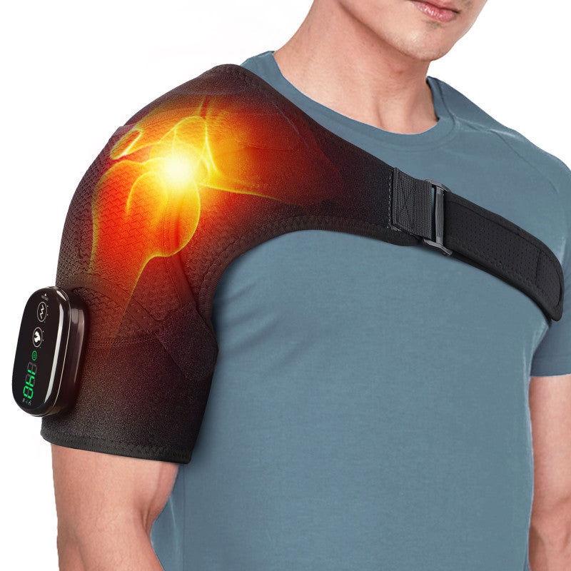 ThermoShoulder Pro™|加熱×振動マッサージ肩パッド(温度表示ディスプレイ付き)