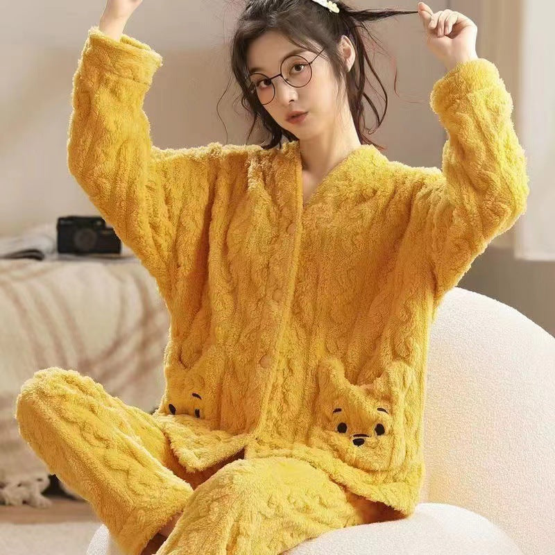 ピンクベアもこもこパジャマセット レディース