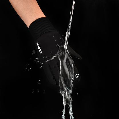 男性用 冬用タッチスクリーン防風ライディング手袋